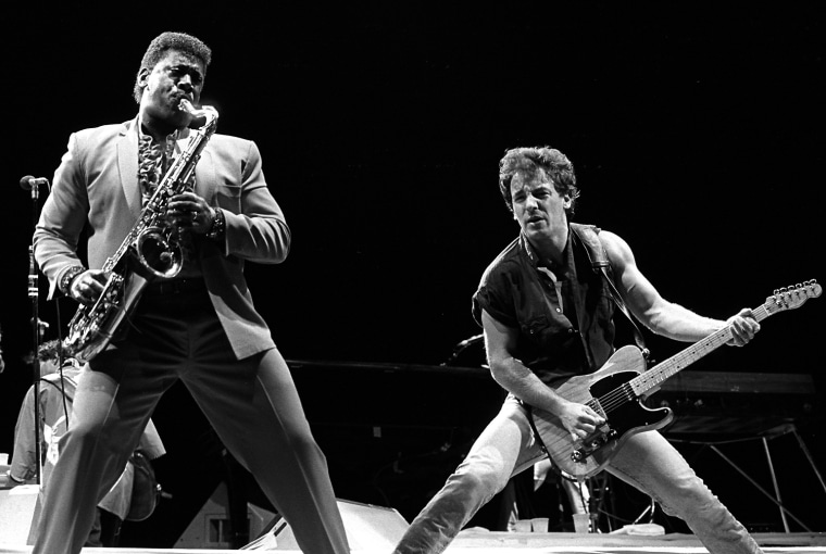 Photo of Bruce Springsteen & Clarence Clemons